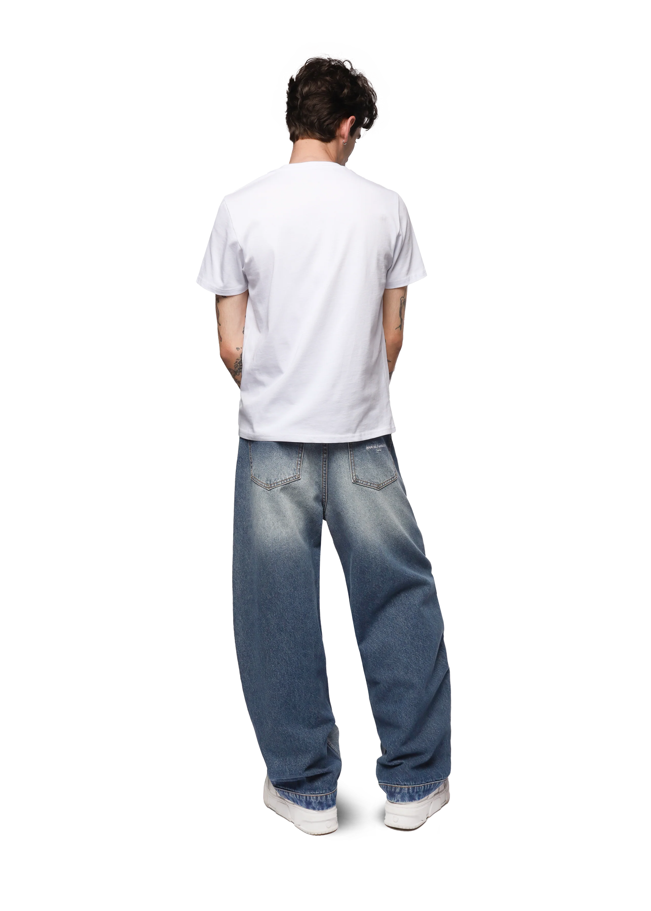 BARREL DENIM in WASHED BLUE - Image 3