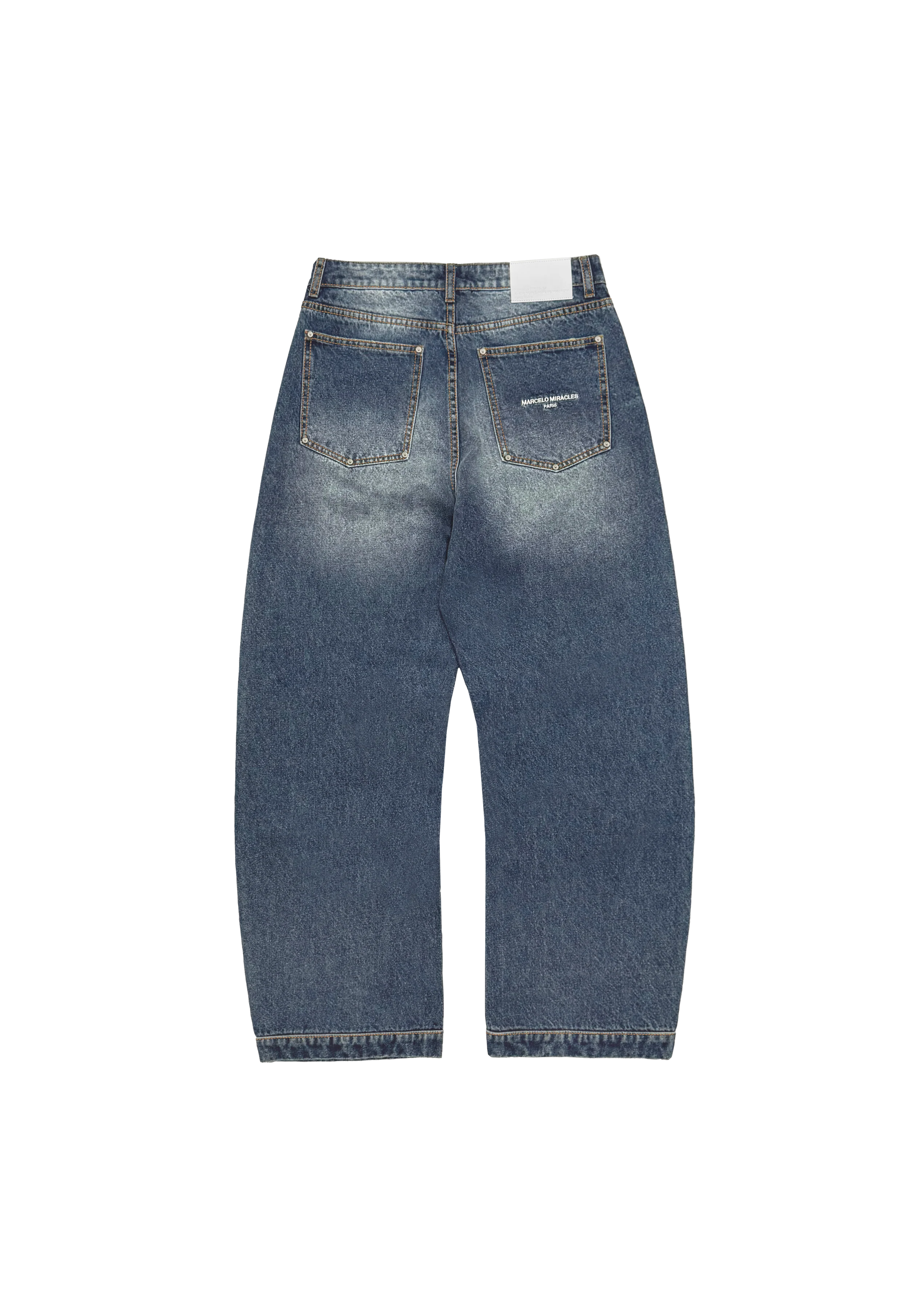 BARREL DENIM in WASHED BLUE - Image 4